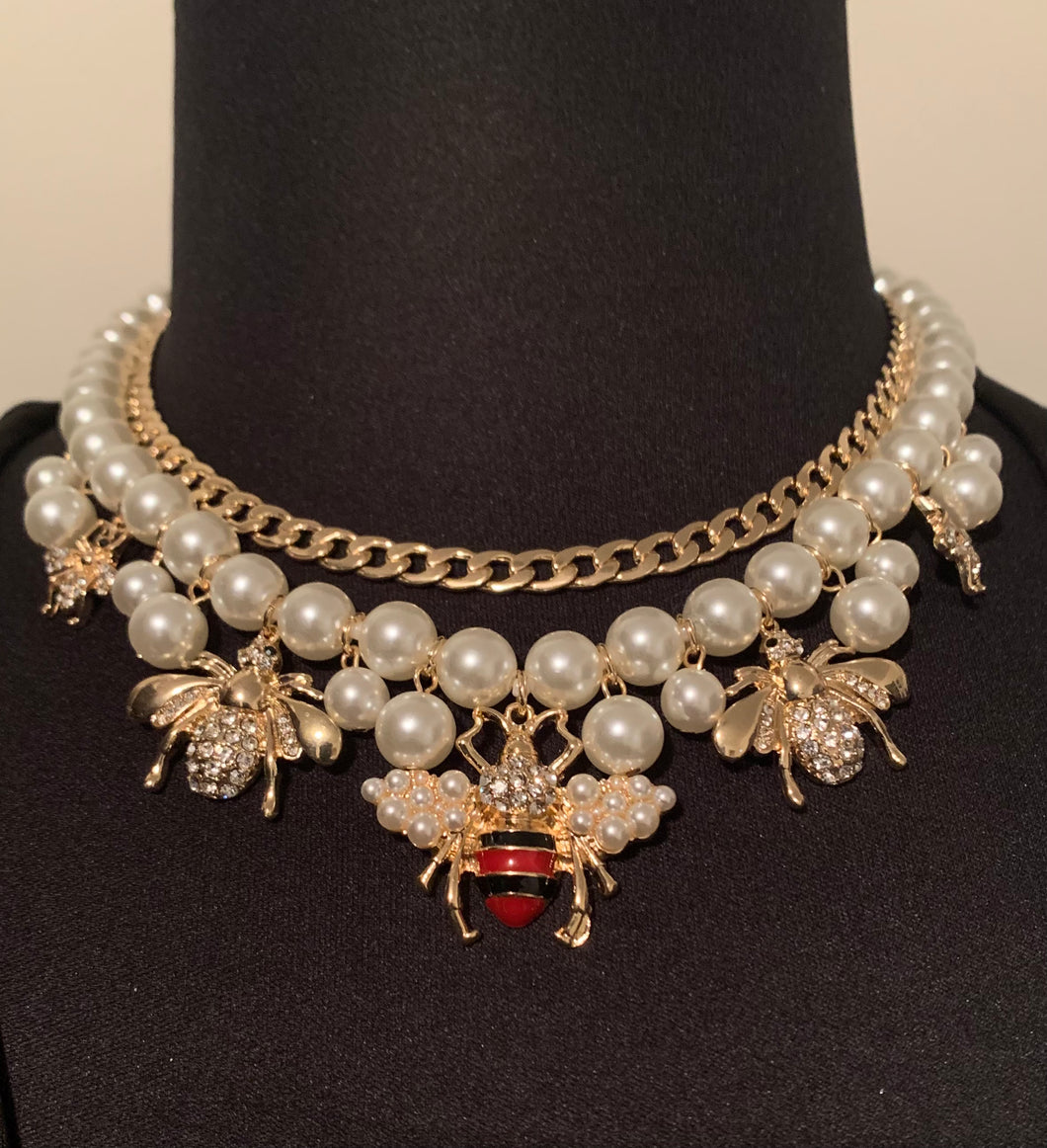 The Bee Family Layered Necklace
