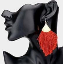 Load image into Gallery viewer, Fan Tassle Dangle Earrings